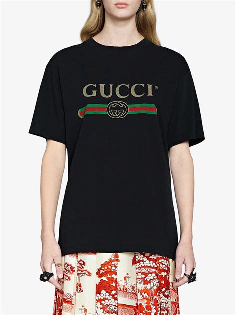 gucci black tee logo|farfetch gucci t shirt.